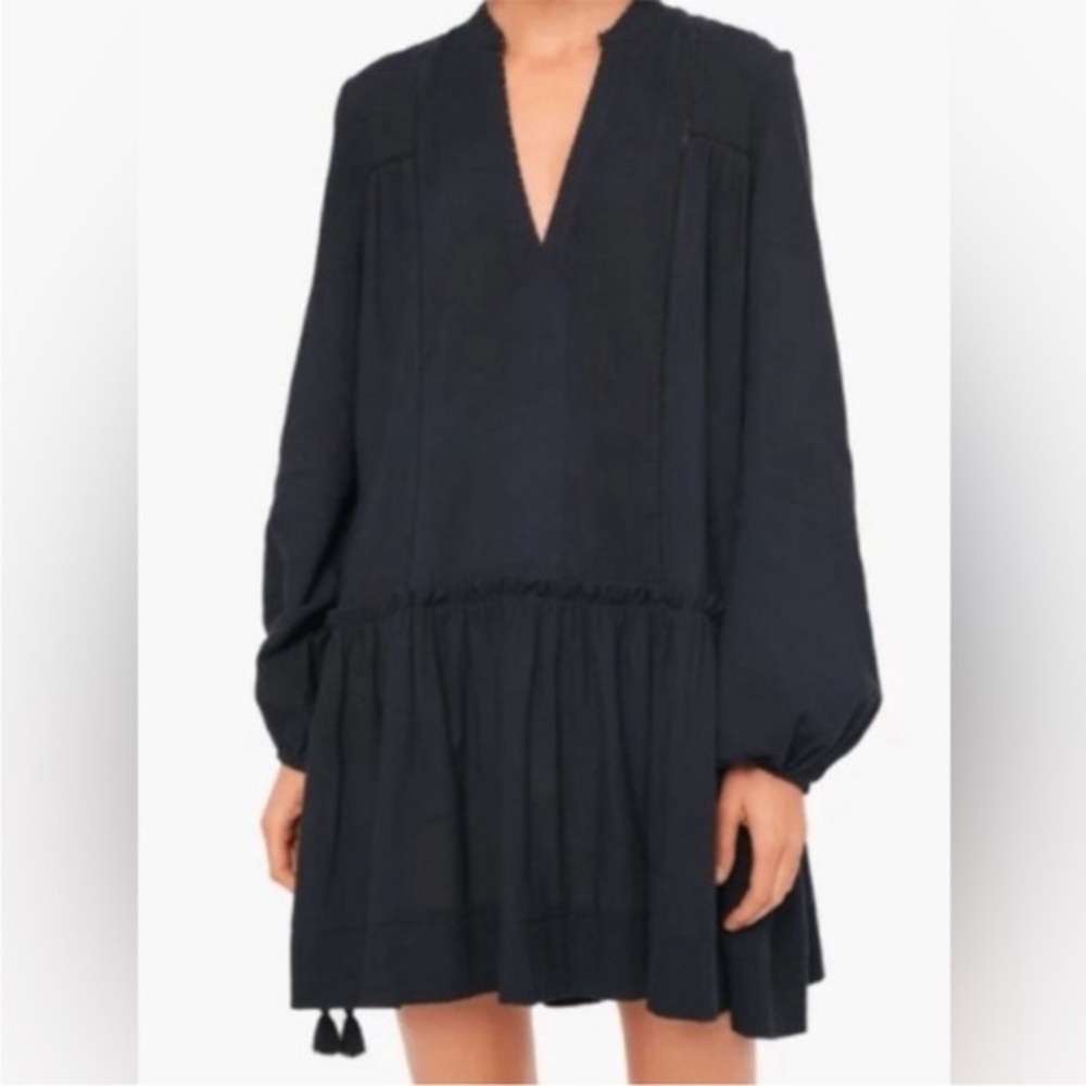 Tuckernuck Pomander Place Black Long Sleeve Ophelia Dress
